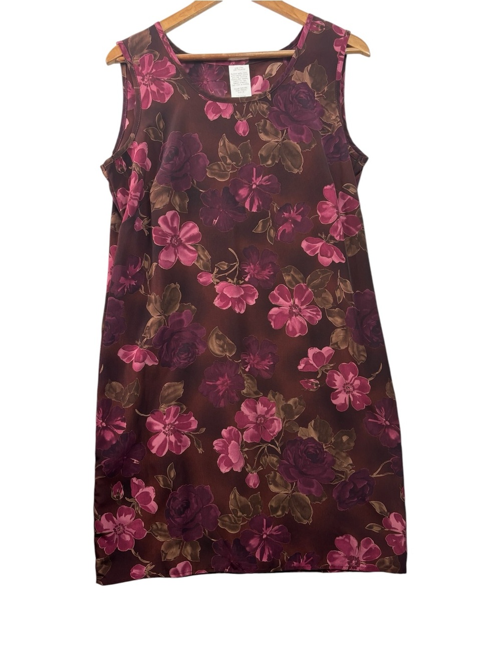Classic 90s Floral Shift Dress Womens Size 14 Made In USA Dress Vintage